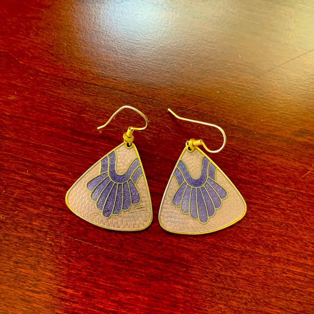 Vintage Enamel Fill Earrings